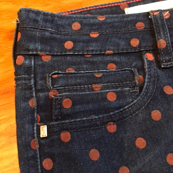 PILCRO 27 Denim Polka Dot Pencil Skirt - Picture 4 of 8